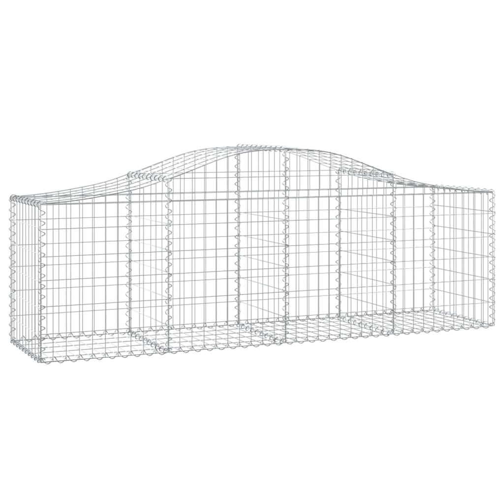 Gabionkurver buede 25 stk 200x50x60/80 cm galvanisert jern