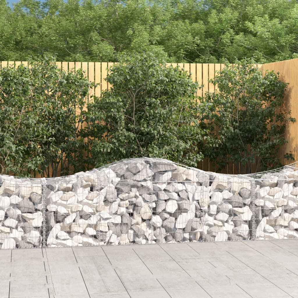 Gabionkurver buede 25 stk 200x50x60/80 cm galvanisert jern