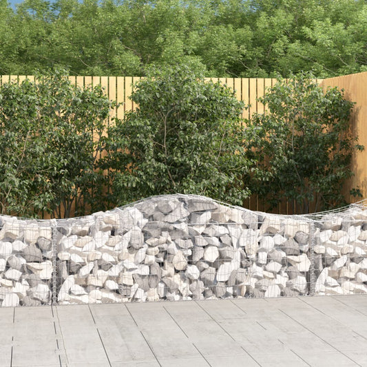 Gabionkurver buede 25 stk 200x50x60/80 cm galvanisert jern