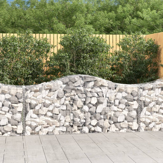 Gabionkurver buede 30 stk 200x50x80/100 cm galvanisert jern