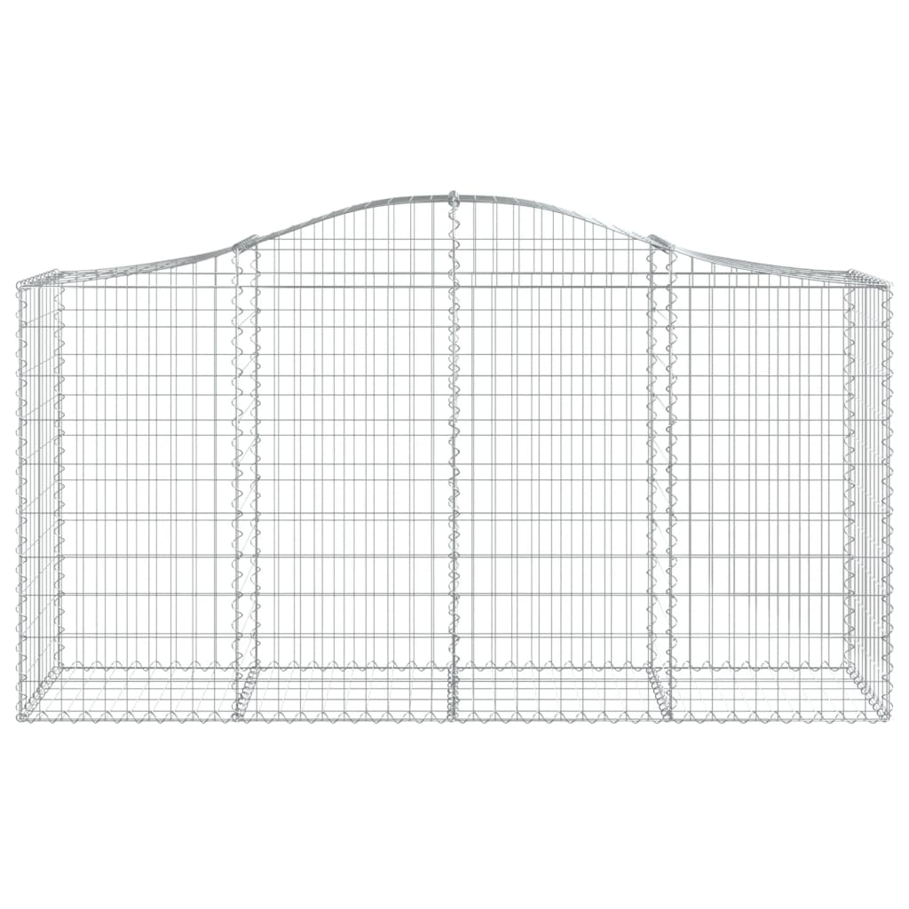 Gabionkurver buede 30 stk 200x50x100/120 cm galvanisert jern
