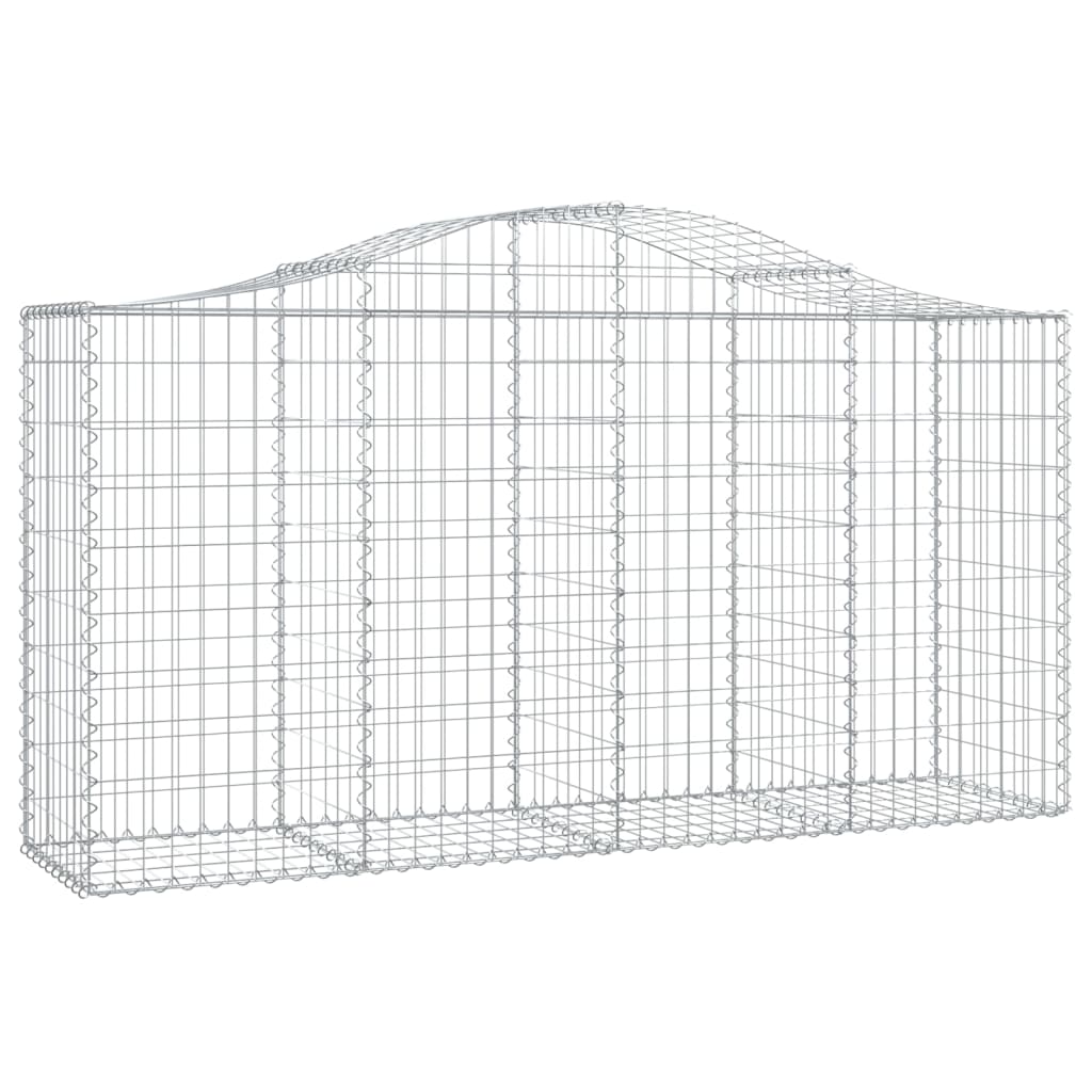 Gabionkurver buede 40 stk 200x50x100/120 cm galvanisert jern