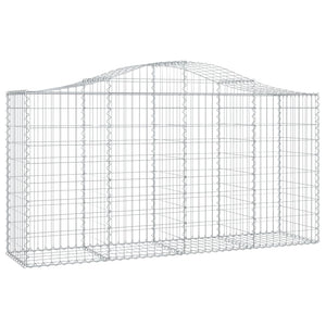 Gabionkurver buede 40 stk 200x50x100/120 cm galvanisert jern