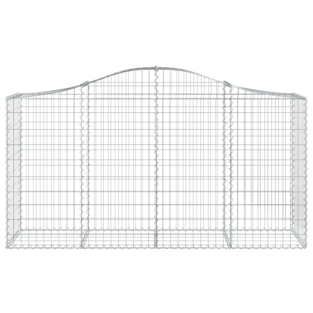 Gabionkurver buede 40 stk 200x50x100/120 cm galvanisert jern