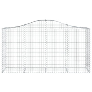 Gabionkurver buede 40 stk 200x50x100/120 cm galvanisert jern