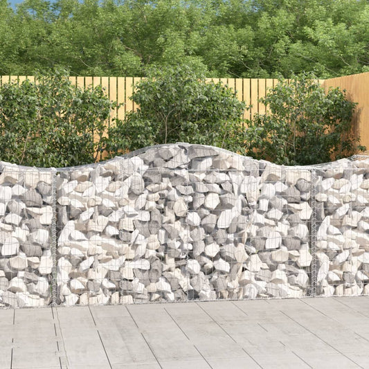 Gabionkurver buede 40 stk 200x50x100/120 cm galvanisert jern