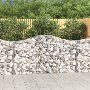Gabionkurver buede 40 stk 200x50x100/120 cm galvanisert jern