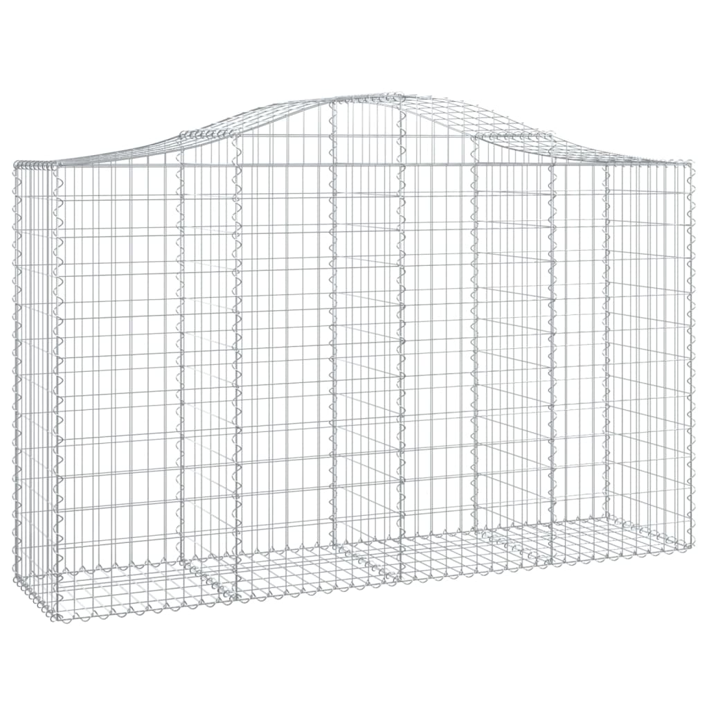 Gabionkurver buede 11 stk 200x50x120/140 cm galvanisert jern