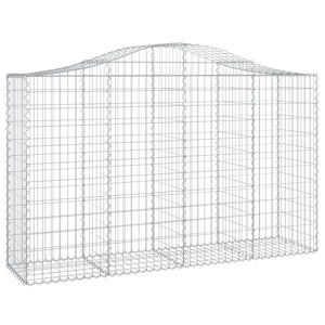 Gabionkurver buede 11 stk 200x50x120/140 cm galvanisert jern