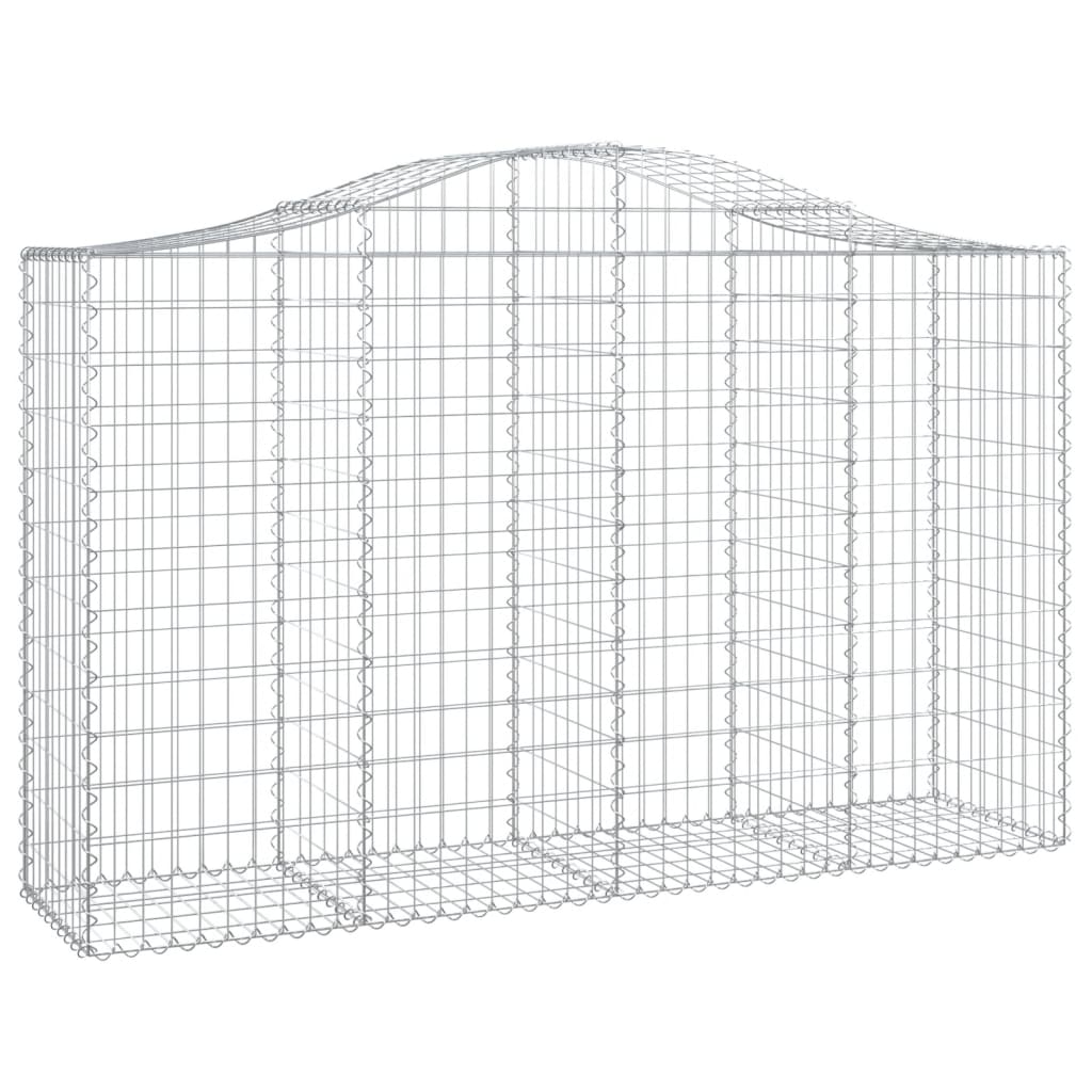 Gabionkurver buede 12 stk 200x50x120/140 cm galvanisert jern