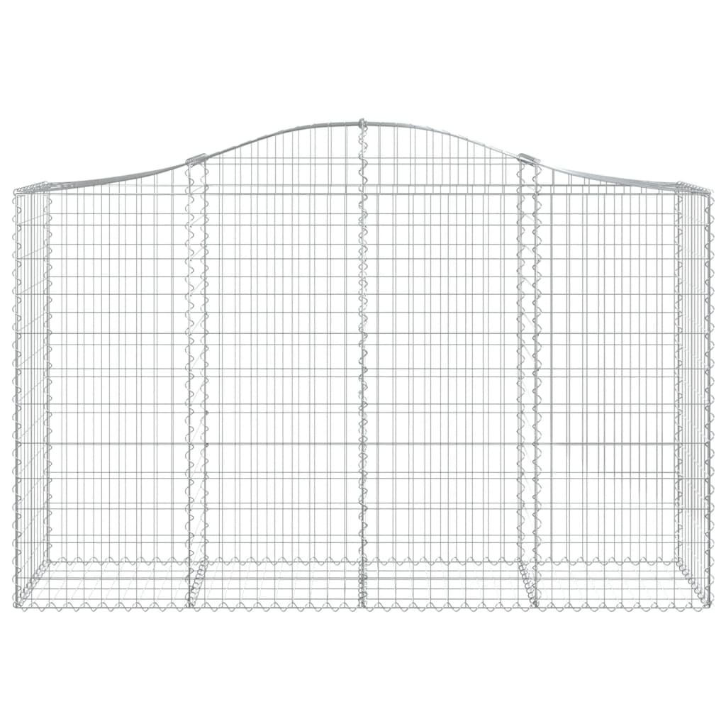 Gabionkurver buede 12 stk 200x50x120/140 cm galvanisert jern