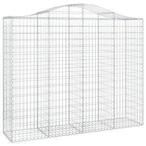 Gabionkurver buede 14 stk 200x50x160/180 cm galvanisert jern