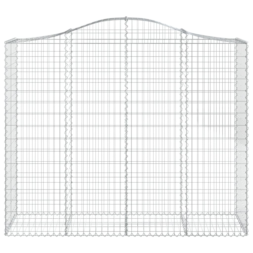 Gabionkurver buede 14 stk 200x50x160/180 cm galvanisert jern