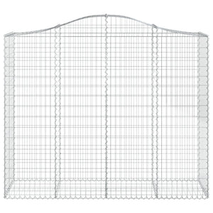 Gabionkurver buede 14 stk 200x50x160/180 cm galvanisert jern