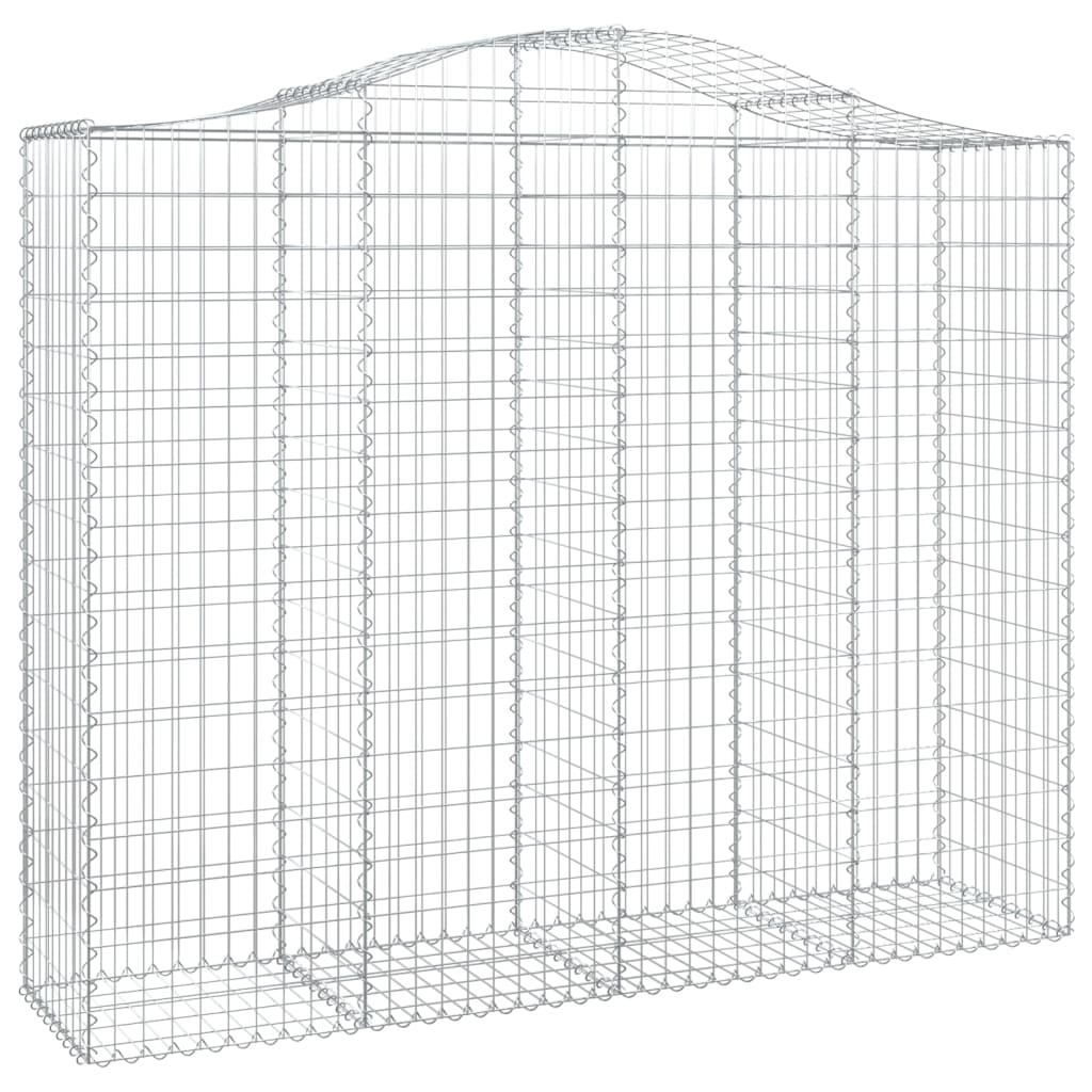 Gabionkurver buede 15 stk 200x50x160/180 cm galvanisert jern