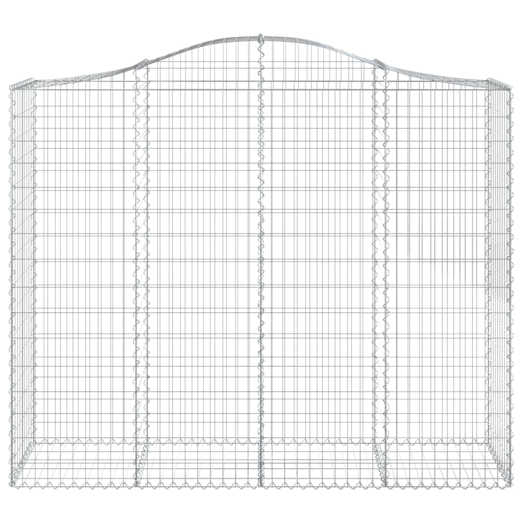Gabionkurver buede 15 stk 200x50x160/180 cm galvanisert jern