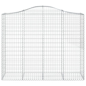 Gabionkurver buede 15 stk 200x50x160/180 cm galvanisert jern