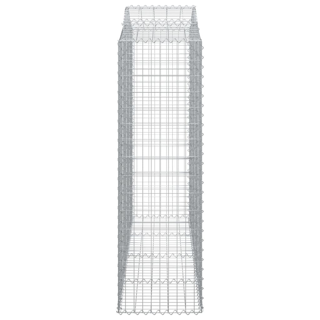 Gabionkurver buede 15 stk 200x50x160/180 cm galvanisert jern