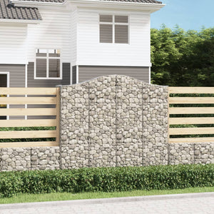 Gabionkurver buede 8 stk 200x50x180/200 cm galvanisert jern