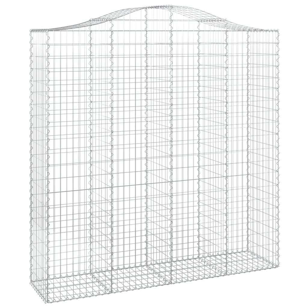 Gabionkurver buede 5 stk 200x50x200/220 cm galvanisert jern