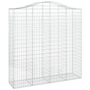 Gabionkurver buede 5 stk 200x50x200/220 cm galvanisert jern