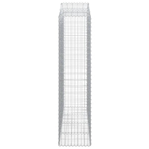 Gabionkurver buede 5 stk 200x50x200/220 cm galvanisert jern