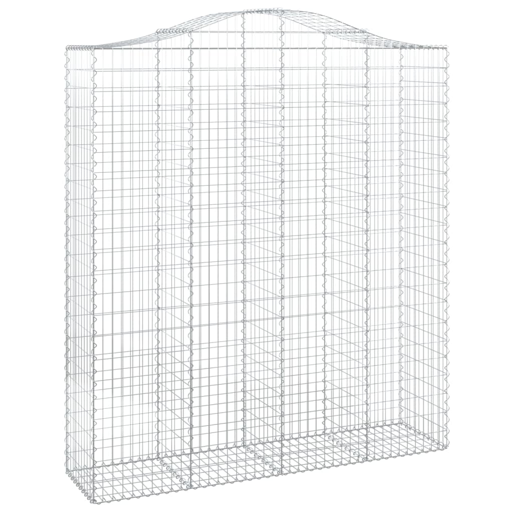 Gabionkurver buede 5 stk 200x50x220/240 cm galvanisert jern