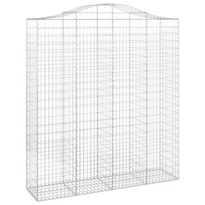 Gabionkurver buede 5 stk 200x50x220/240 cm galvanisert jern
