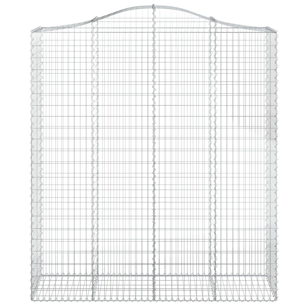 Gabionkurver buede 5 stk 200x50x220/240 cm galvanisert jern