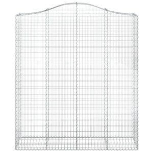 Gabionkurver buede 5 stk 200x50x220/240 cm galvanisert jern