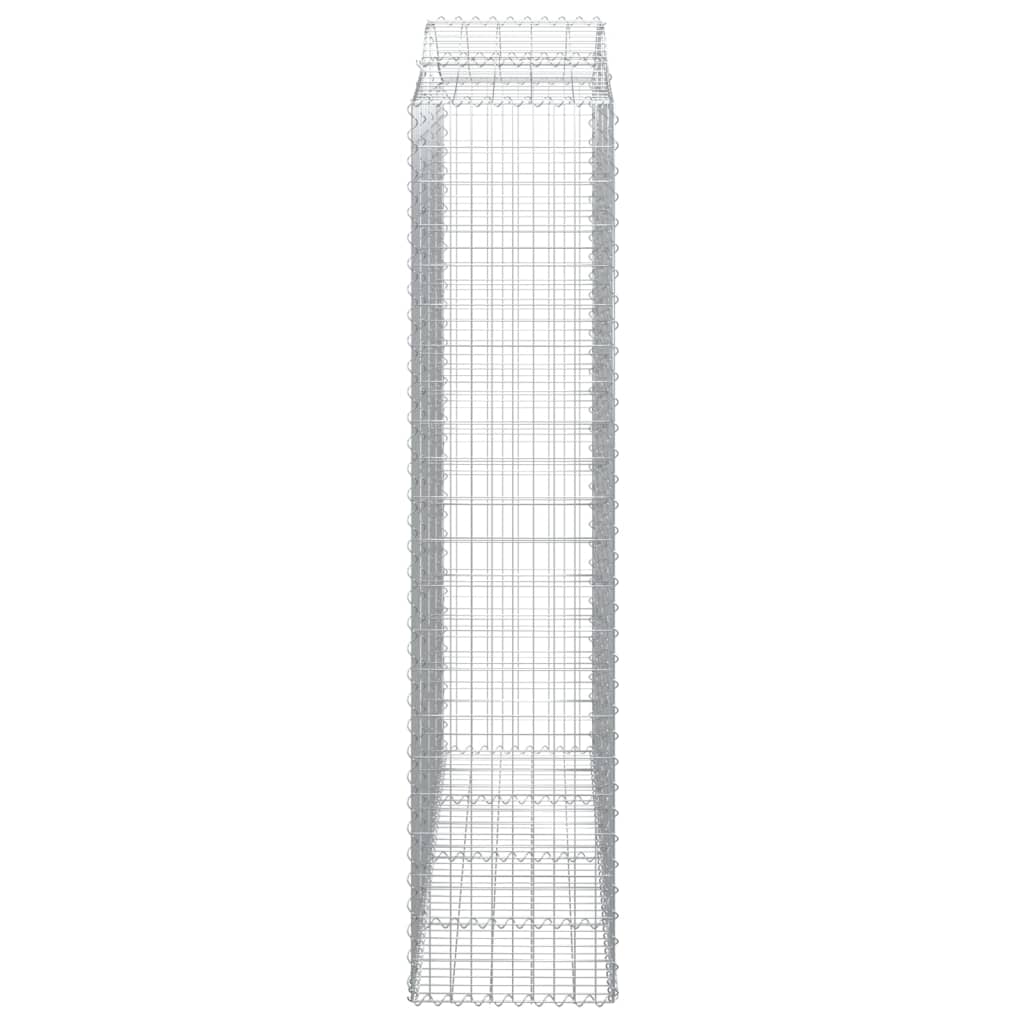Gabionkurver buede 5 stk 200x50x220/240 cm galvanisert jern