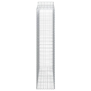 Gabionkurver buede 5 stk 200x50x220/240 cm galvanisert jern