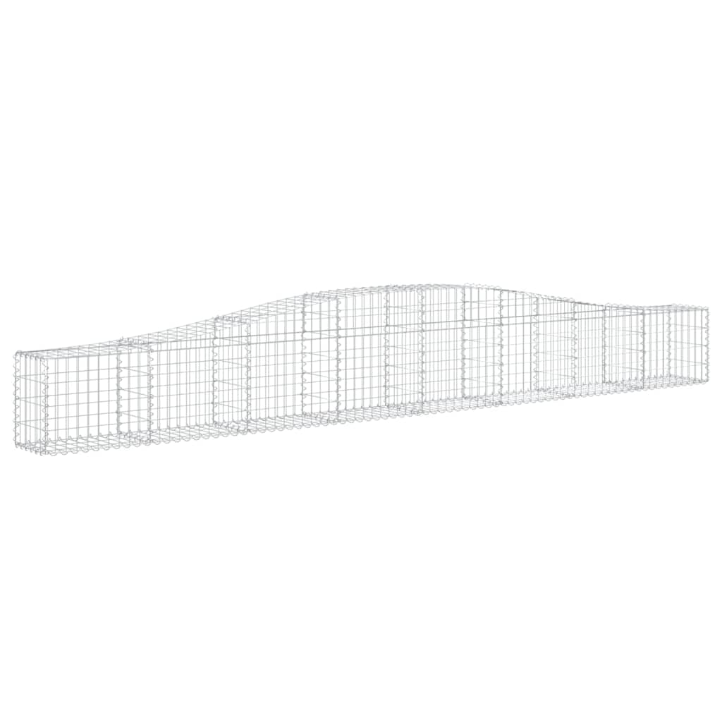 Gabionkurver buede 10 stk 400x30x40/60 cm galvanisert jern