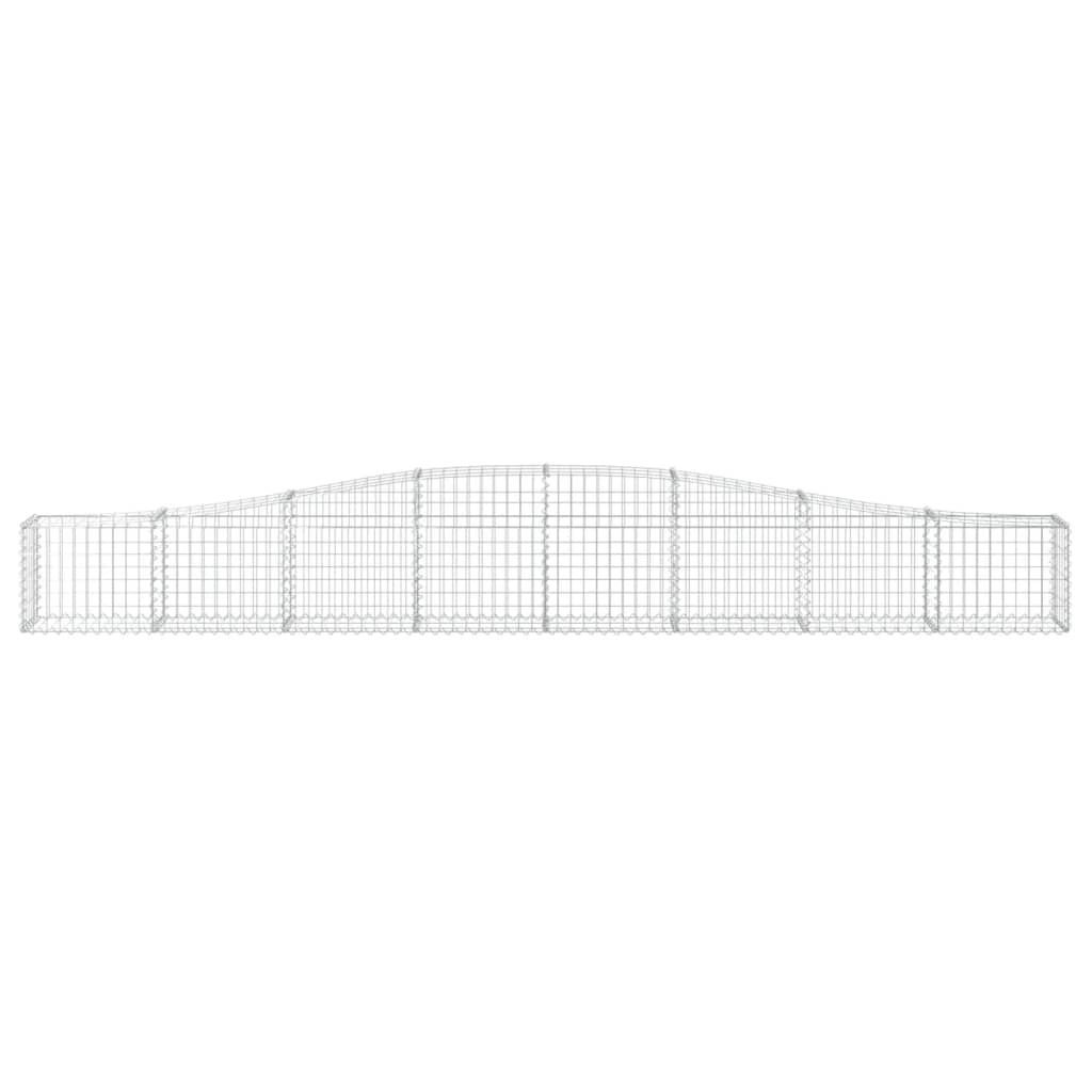 Gabionkurver buede 10 stk 400x30x40/60 cm galvanisert jern