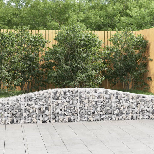 Gabionkurver buede 10 stk 400x30x40/60 cm galvanisert jern