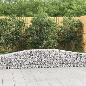 Gabionkurver buede 10 stk 400x30x40/60 cm galvanisert jern