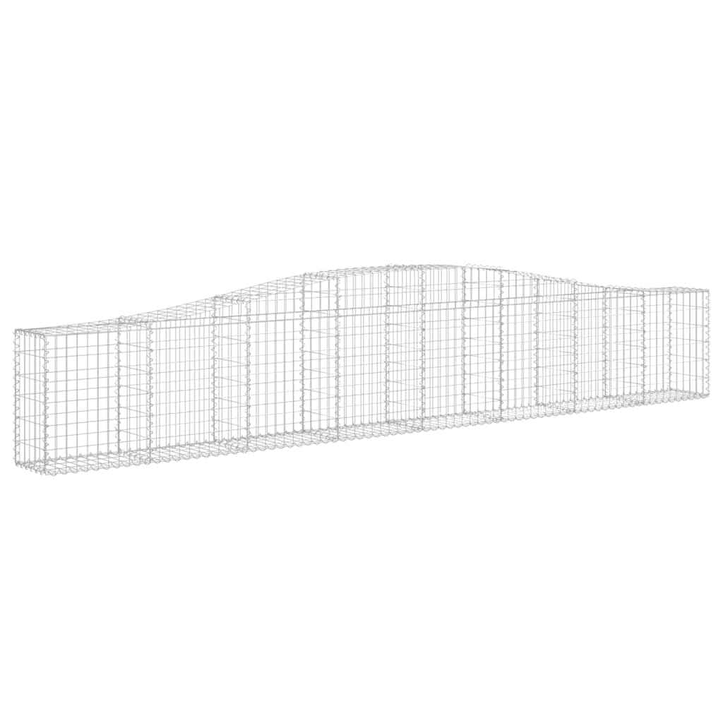 Gabionkurver buede 10 stk 400x30x60/80 cm galvanisert jern