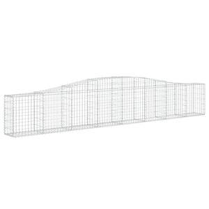 Gabionkurver buede 10 stk 400x30x60/80 cm galvanisert jern