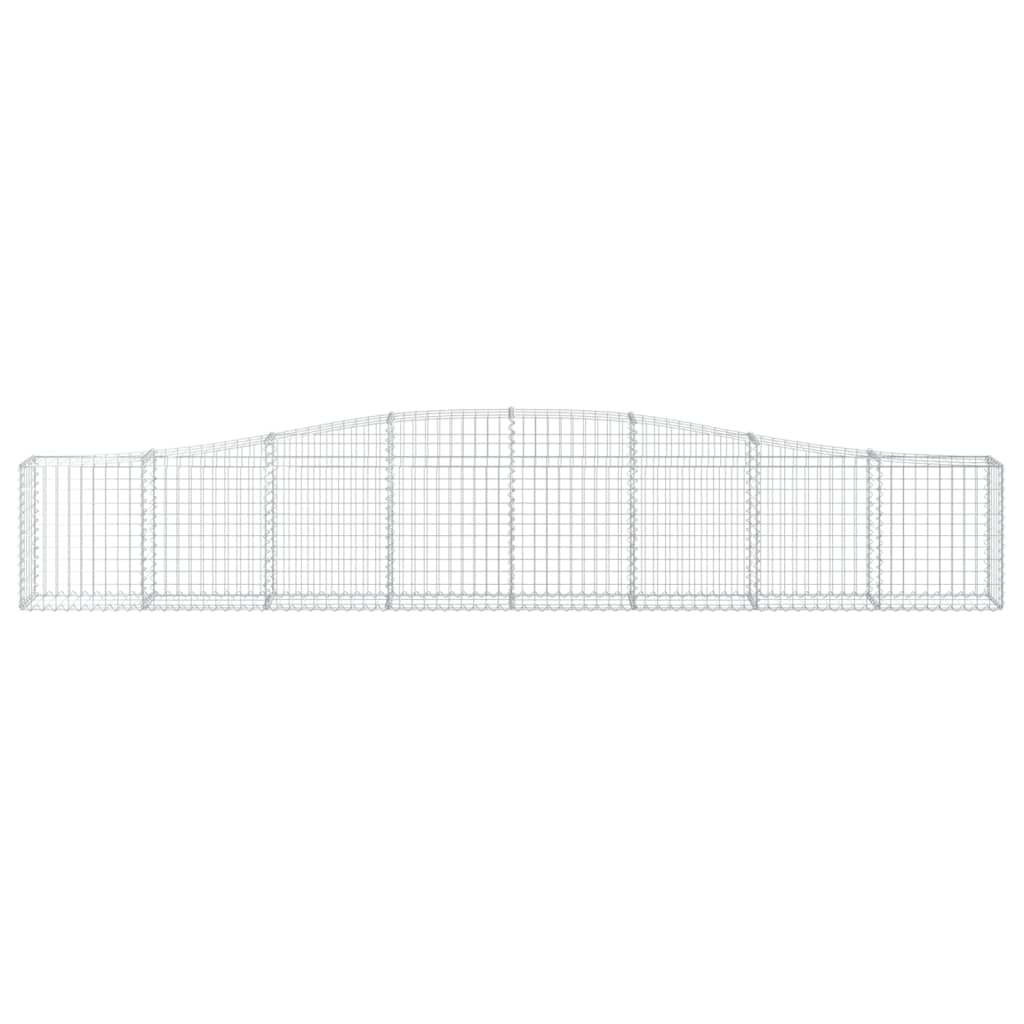 Gabionkurver buede 10 stk 400x30x60/80 cm galvanisert jern