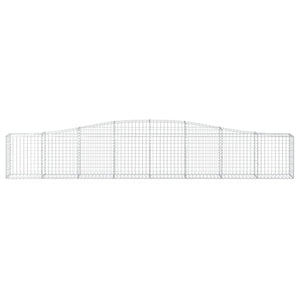 Gabionkurver buede 10 stk 400x30x60/80 cm galvanisert jern