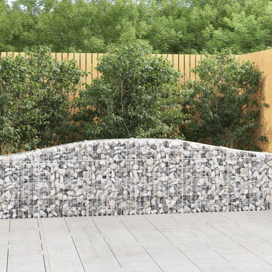 Gabionkurver buede 10 stk 400x30x60/80 cm galvanisert jern