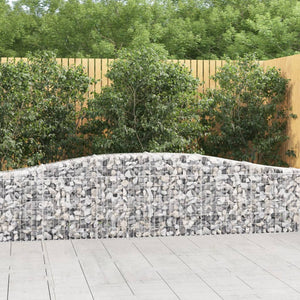 Gabionkurver buede 10 stk 400x30x60/80 cm galvanisert jern