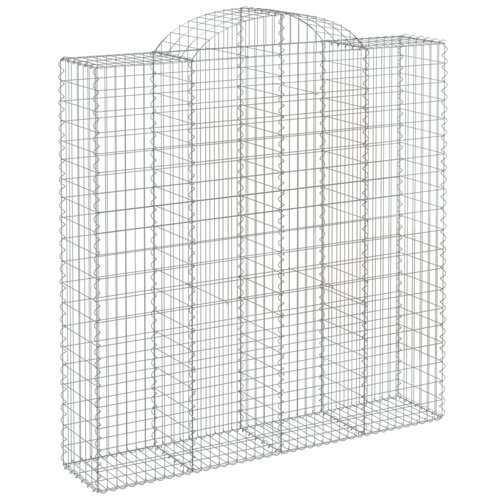 Gabionkurver buede 4 stk 200x50x200/220 cm galvanisert jern