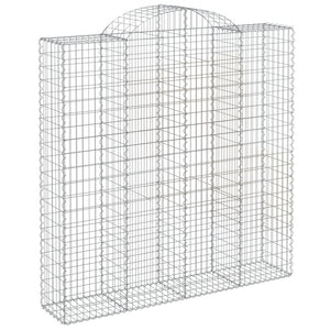 Gabionkurver buede 4 stk 200x50x200/220 cm galvanisert jern