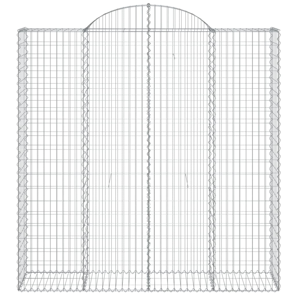Gabionkurver buede 4 stk 200x50x200/220 cm galvanisert jern