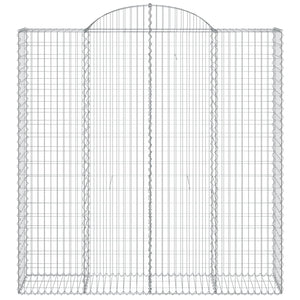 Gabionkurver buede 4 stk 200x50x200/220 cm galvanisert jern
