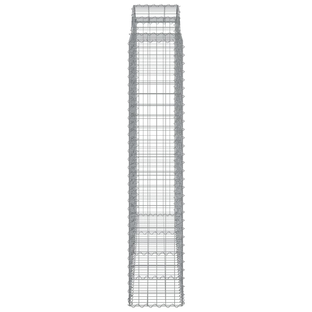 Gabionkurver buede 4 stk 200x50x200/220 cm galvanisert jern