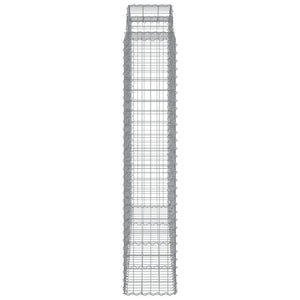 Gabionkurver buede 4 stk 200x50x200/220 cm galvanisert jern