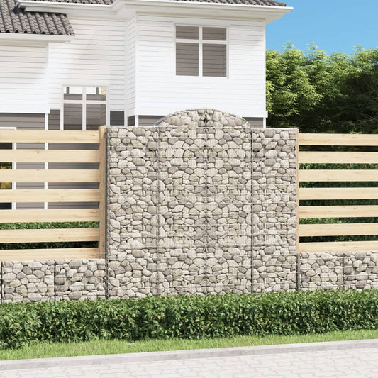 Gabionkurver buede 4 stk 200x50x200/220 cm galvanisert jern
