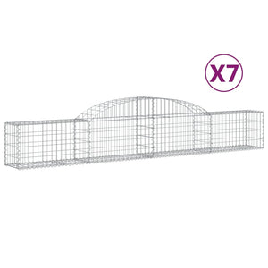 Gabionkurver buede 7 stk 300x30x40/60 cm galvanisert jern